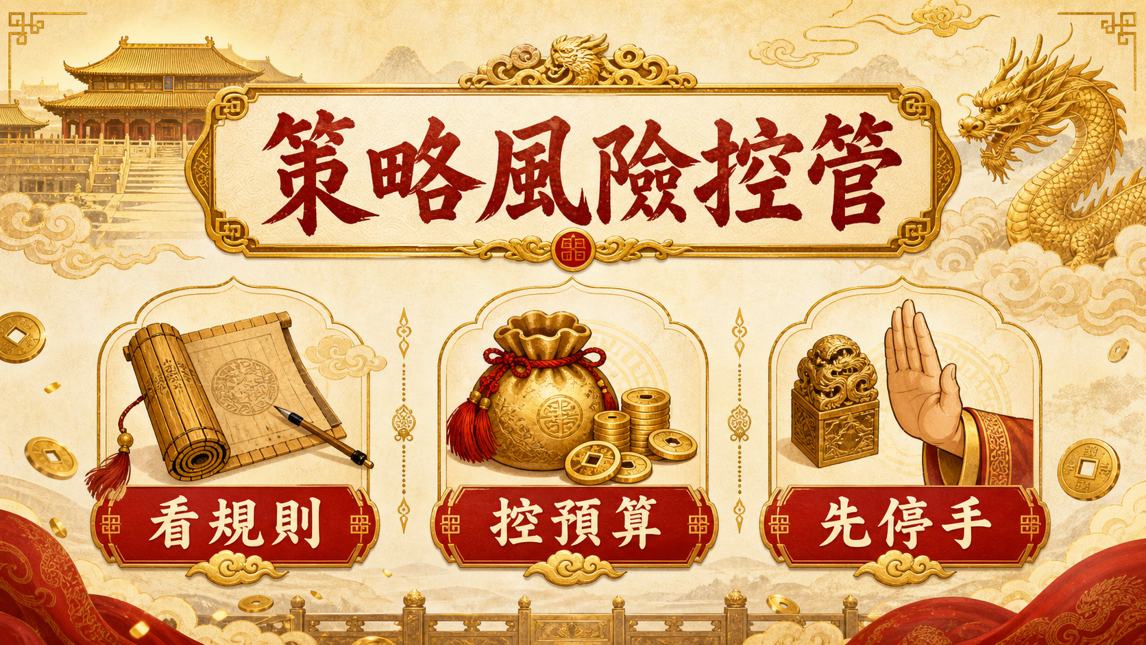 TU娛樂城策略風險控管圖，提醒看規則、控預算與先停手