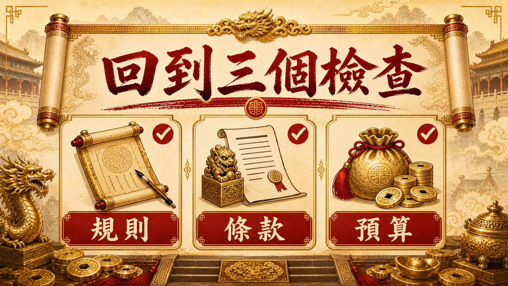 TU娛樂城回到三個檢查圖，包含規則、條款與預算