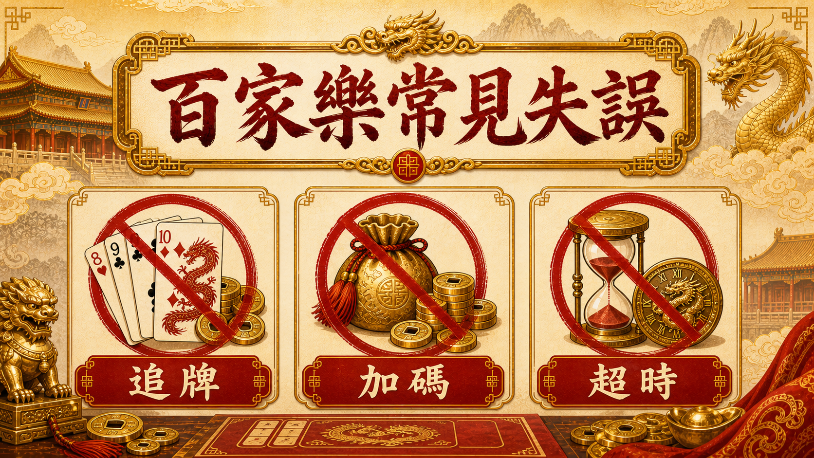 TU娛樂城百家樂常見失誤圖，提醒追牌、加碼與超時